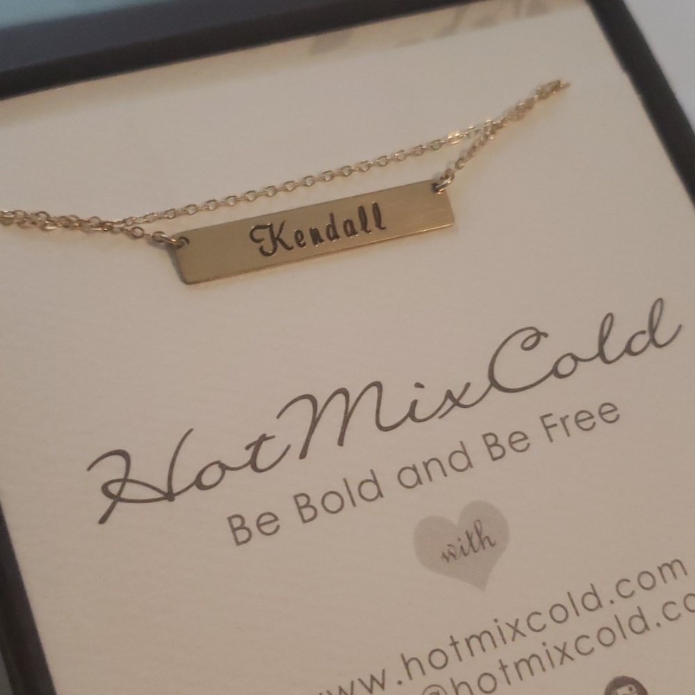 Gold Engraved Necklace - Kendall